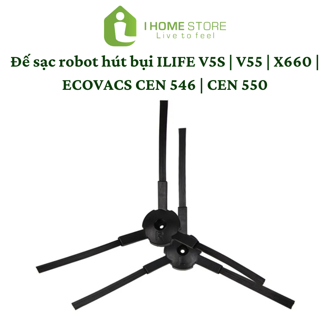Cặp chổi cạnh robot hút bụi iLife V3S | V5S | X660 | Ecovacs CEN 546 | CEN 550