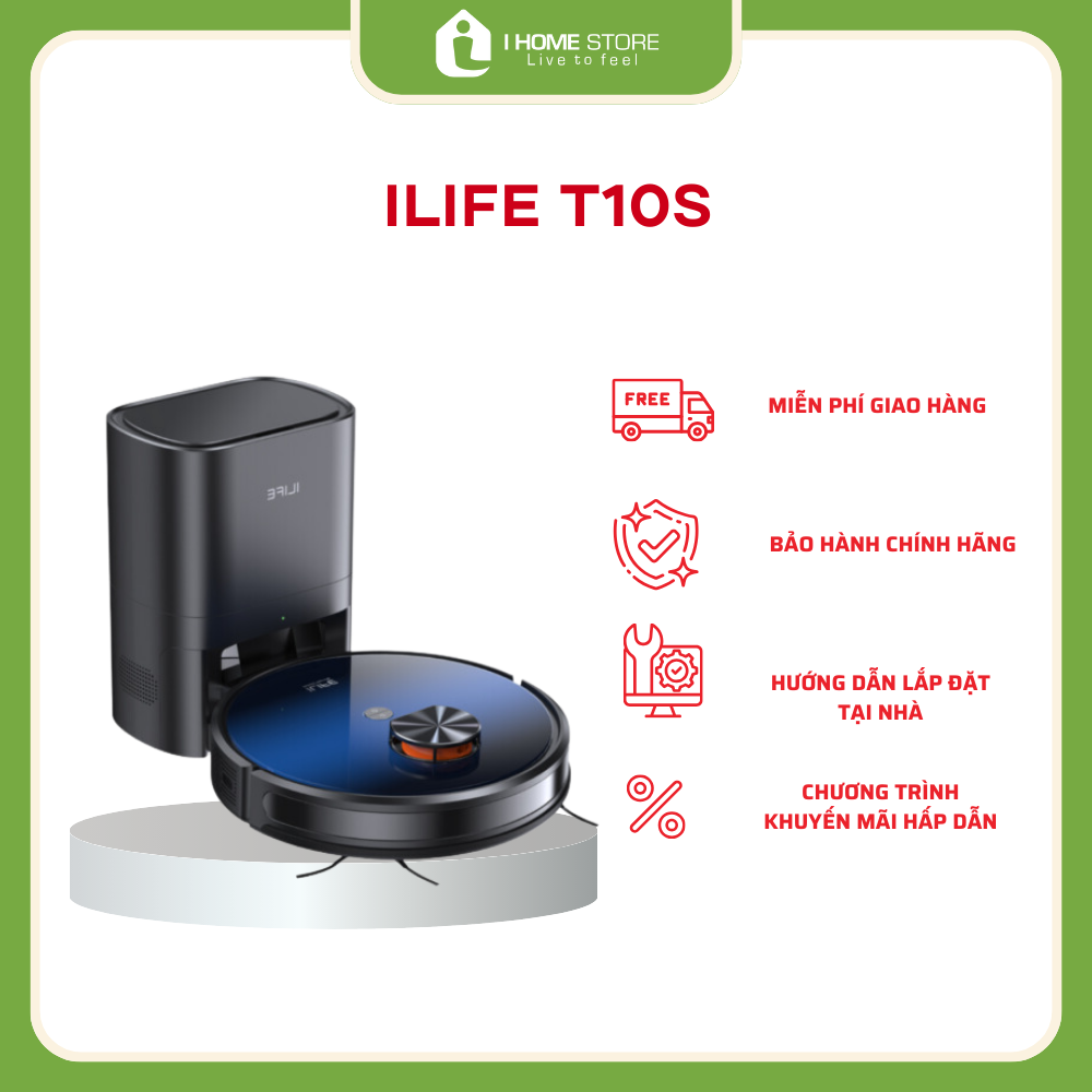 Robot Hút Bụi Lau Nhà iLife T10s Chính Hãng Bảo Hành 24 Tháng