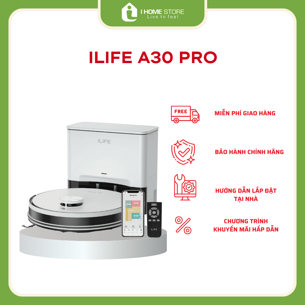 Robot Hút Bụi Lau Nhà iLife A30 Pro